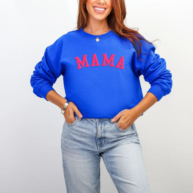 Mama Bold Puff Print - Women's Graphic Sweatshirt