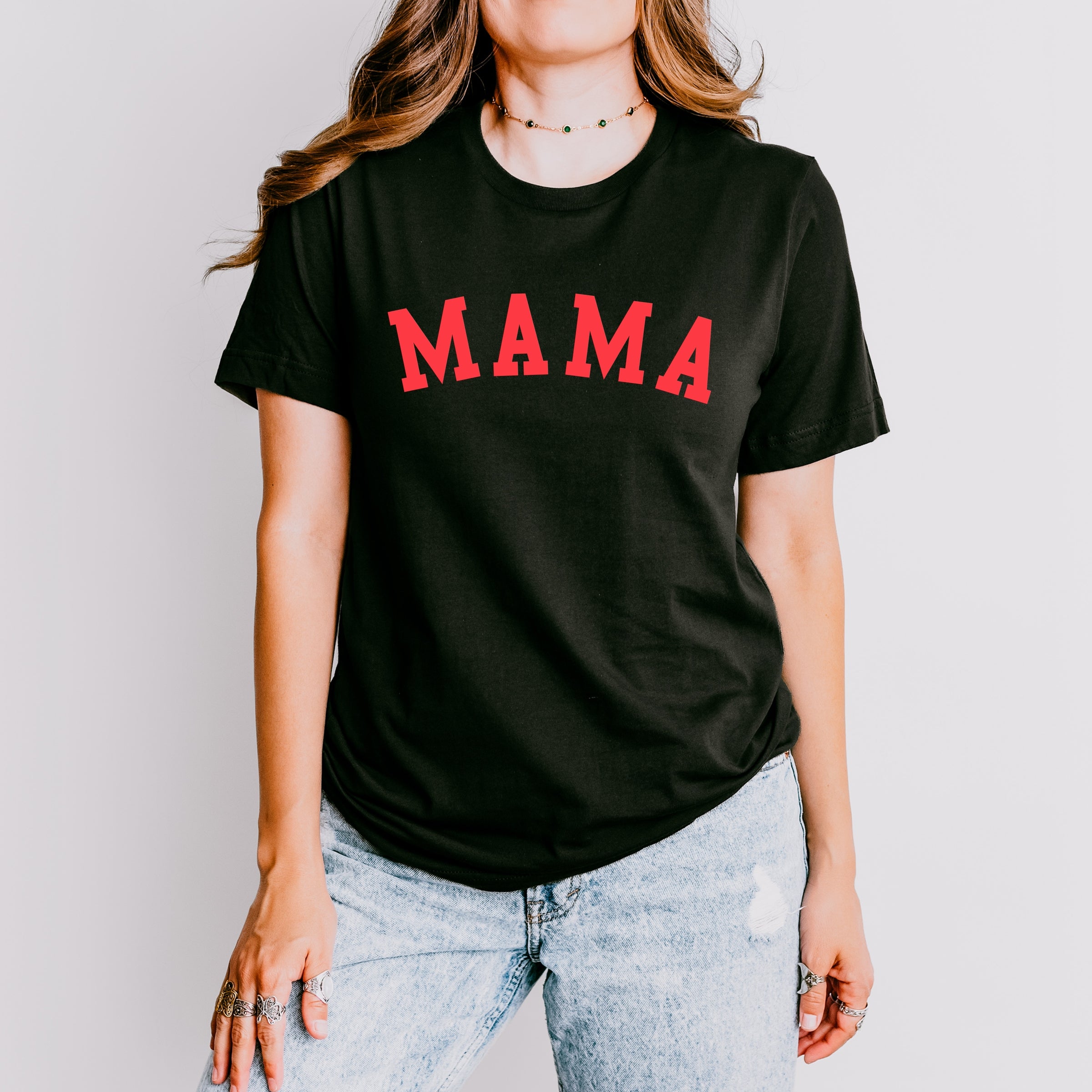 Mama Bold Puff Print - Women's Short Sleeve Graphic T-Shirt