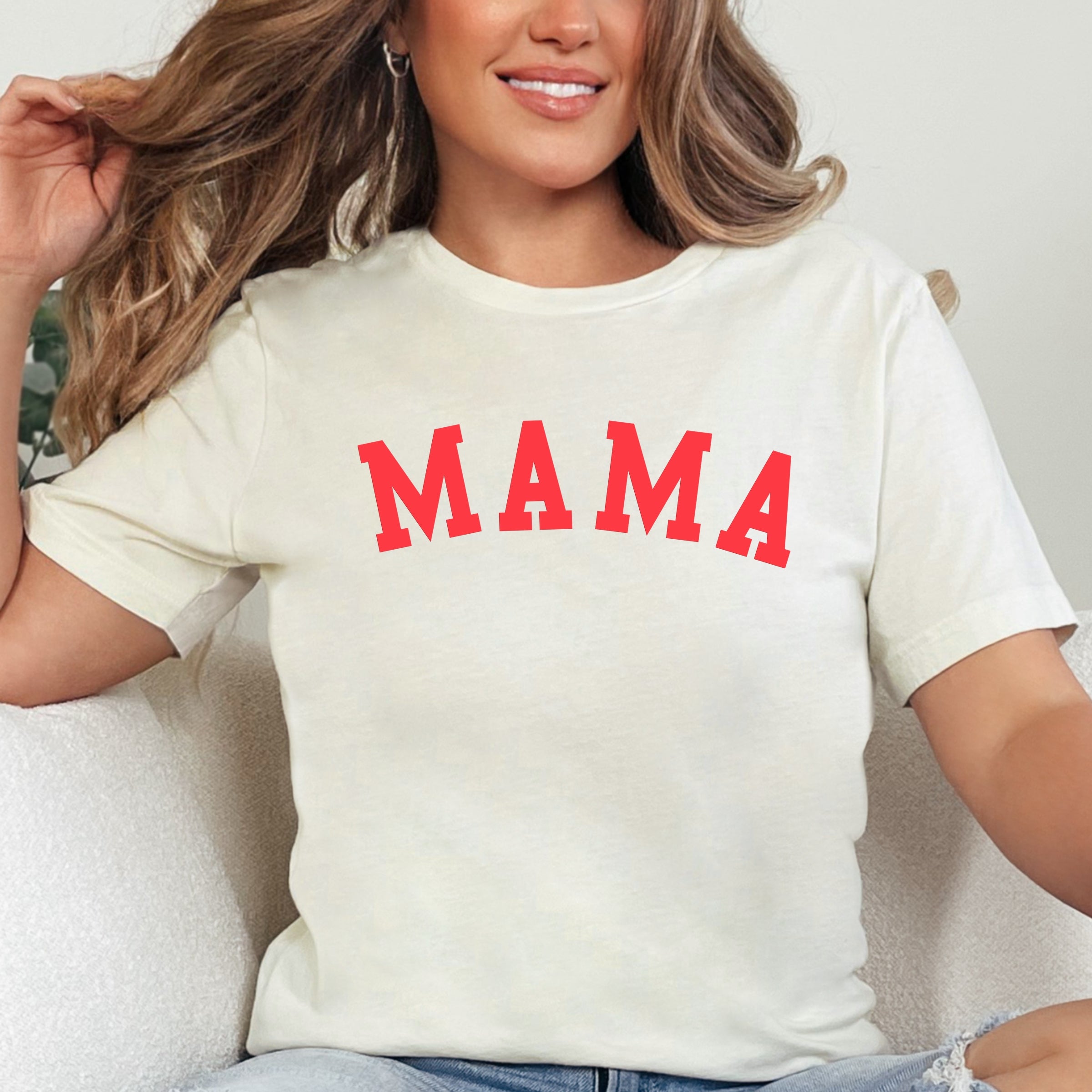 Mama Bold Puff Print - Women's Short Sleeve Graphic T-Shirt