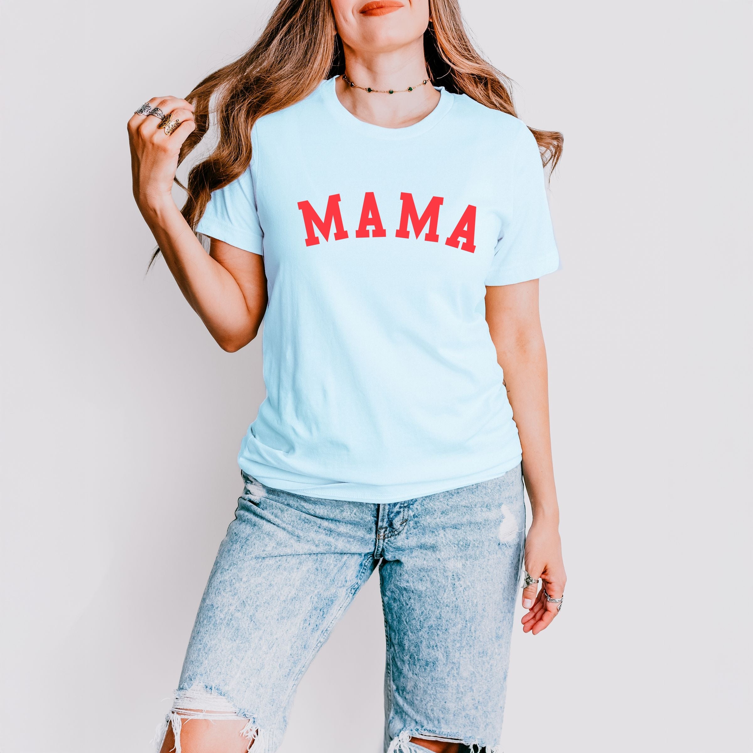 Mama Bold Puff Print - Women's Short Sleeve Graphic T-Shirt