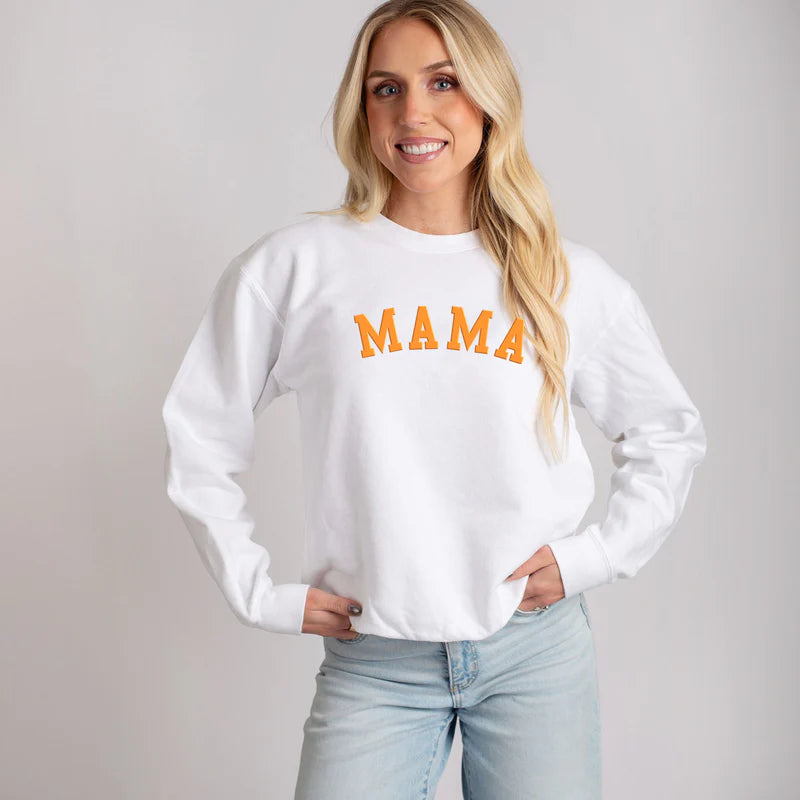 Mama Bold Puff Print - Women's Lightweight Garment Dyed Sweatshirt