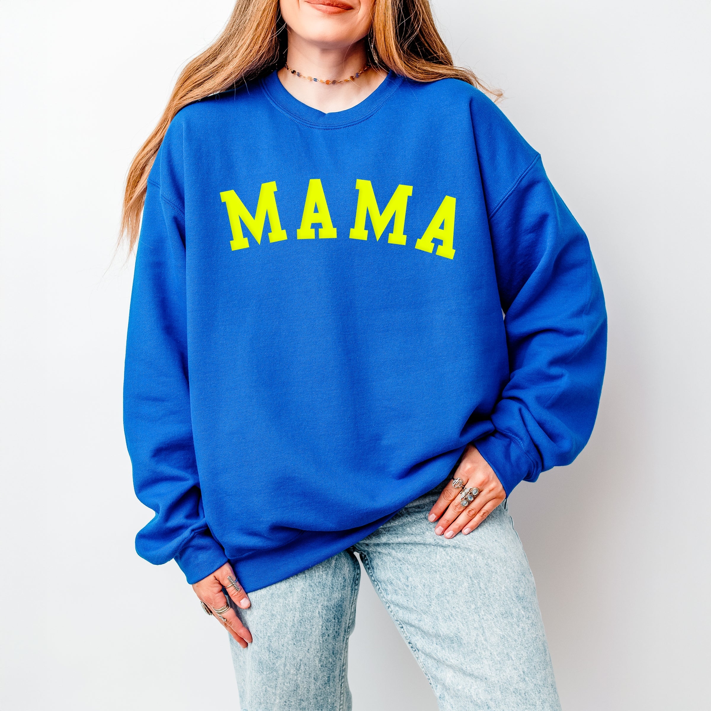 Mama Bold Puff Print - Women's Graphic Sweatshirt