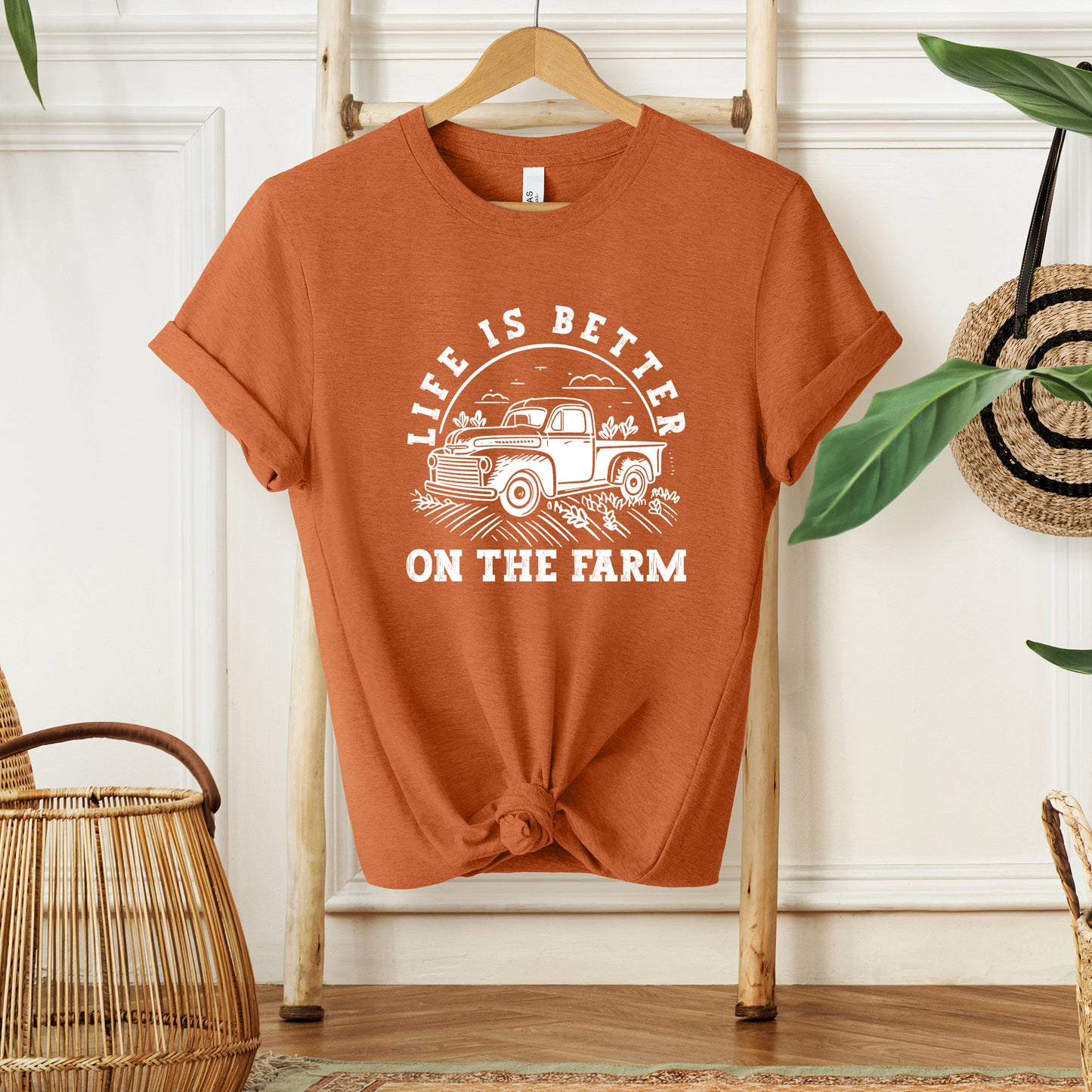 Better on the Farm Truck | Short Sleeve Crewneck