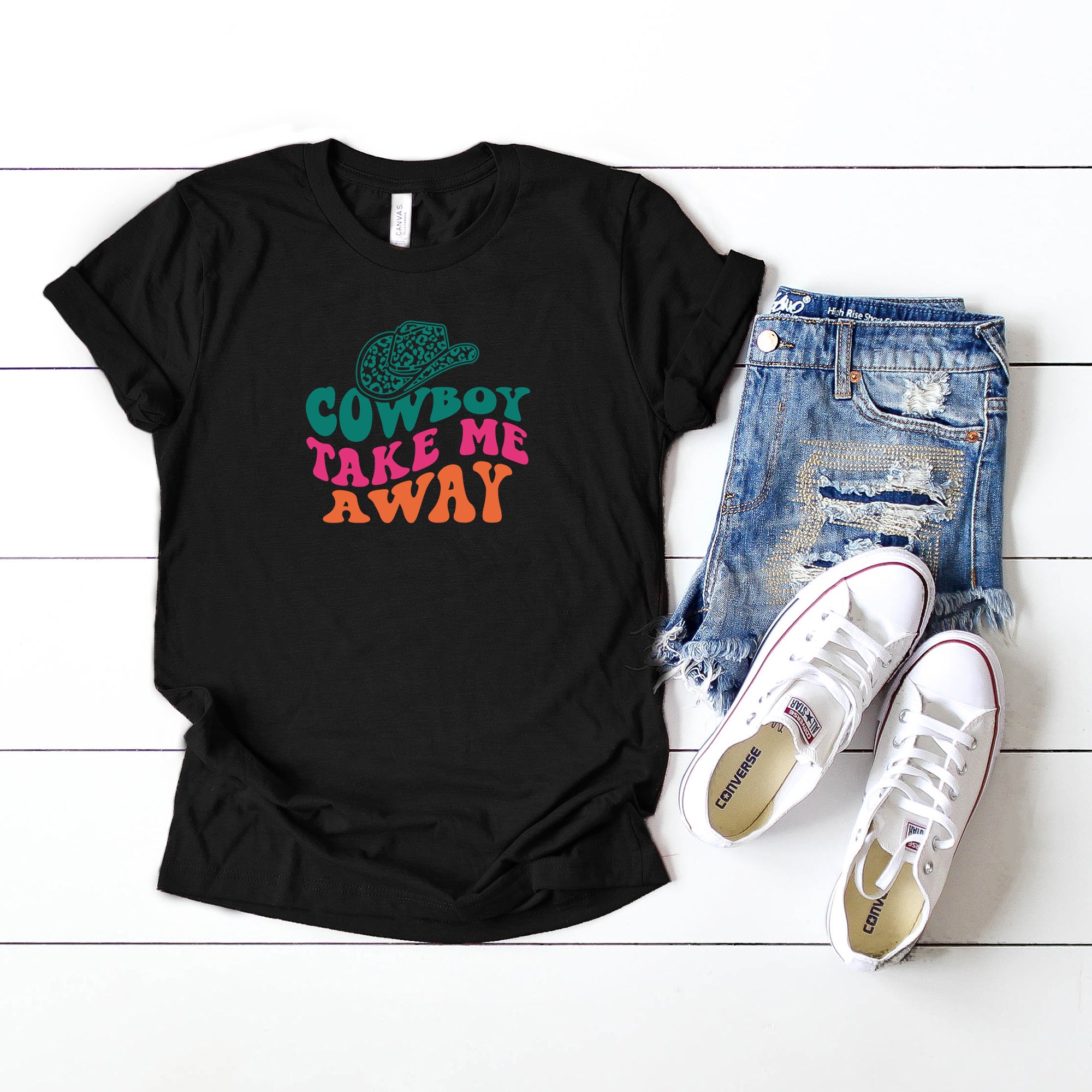 Cowboy Take Me Away Hat | Short Sleeve Graphic Tee