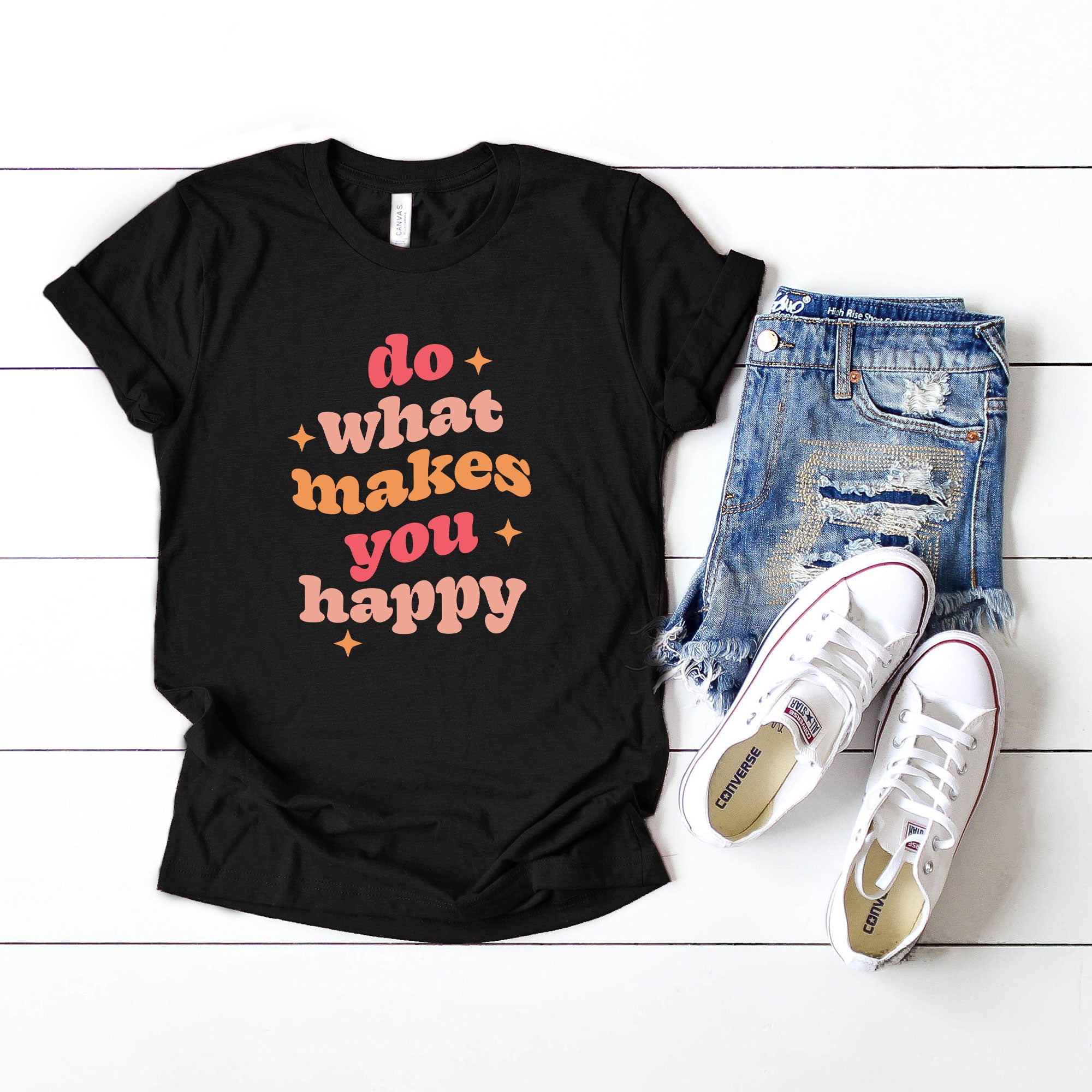 Makes You Happy Stars | Short Sleeve Graphic Tee