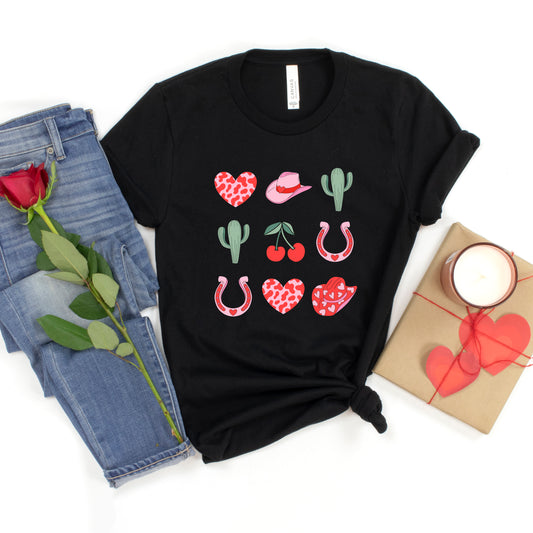 Cowgirl Valentine Chart | Short Sleeve Graphic Tee