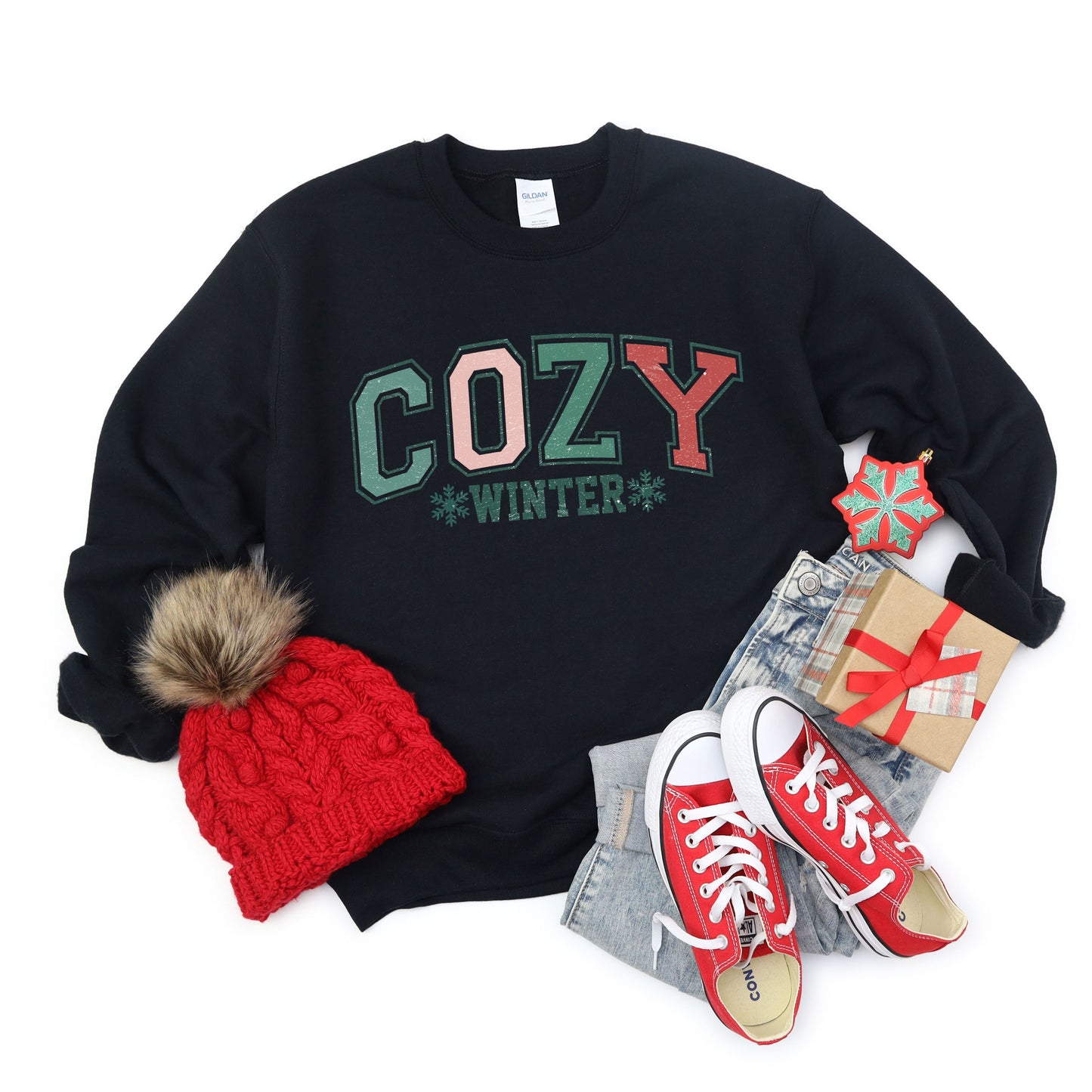 Cozy Winter Varsity | Sweatshirt