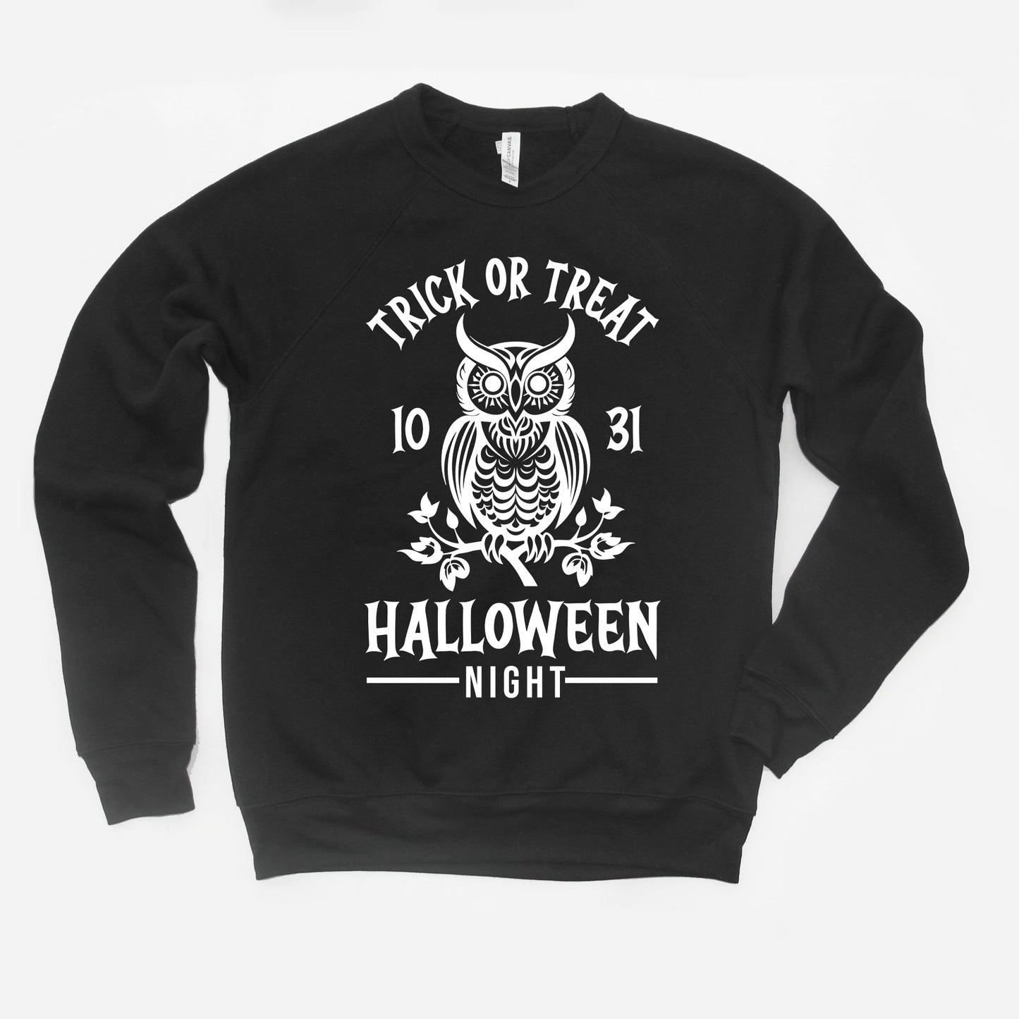 Trick Or Treat Owl | Bella Canvas Sweatshirt