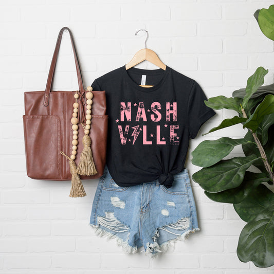 Pink Nashville | Short Sleeve Crew Neck