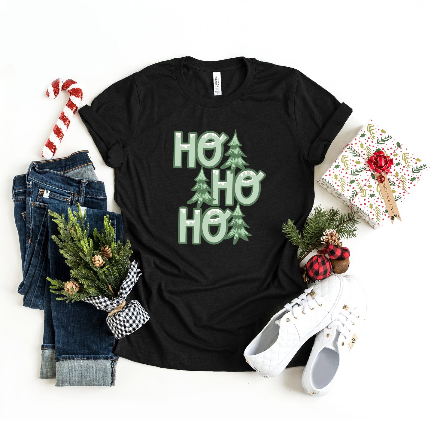 Ho Ho Ho Tree | Short Sleeve Crew Neck