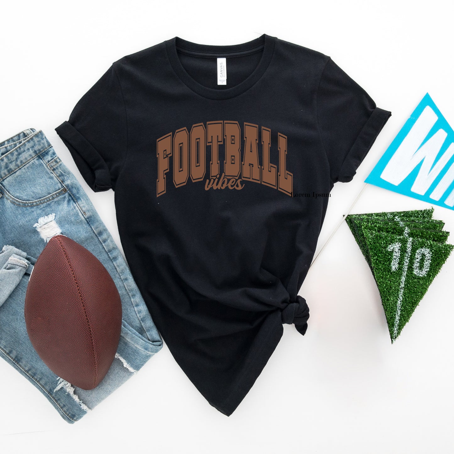 Varsity Football Vibes | Short Sleeve Crew Neck