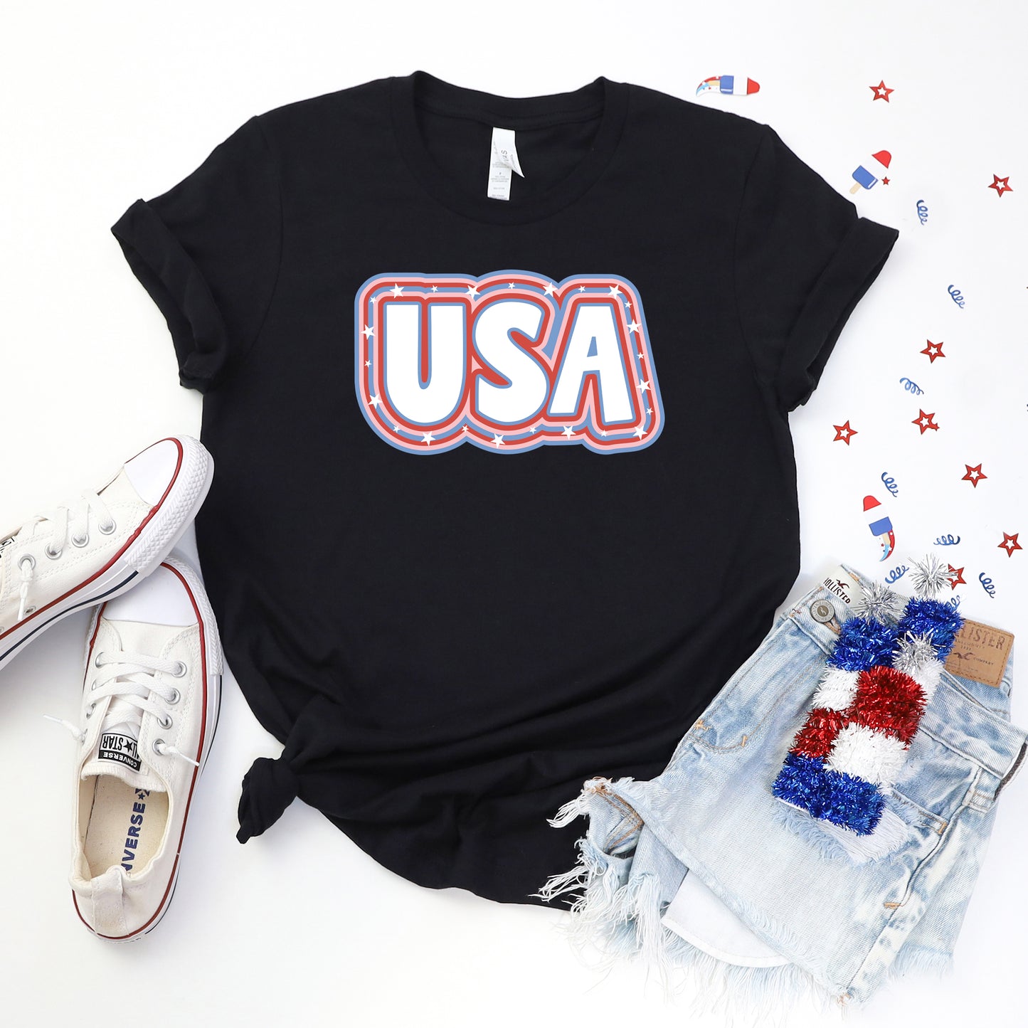 USA Outline | Short Sleeve Graphic Tee