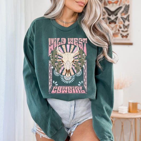 Wild West Cowgirl | Garment Dyed Sweatshirt