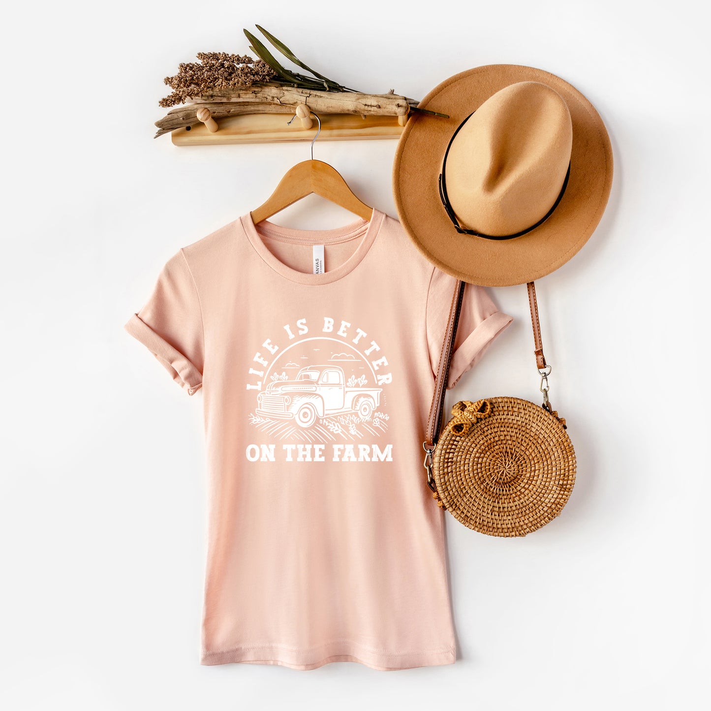 Better on the Farm Truck | Short Sleeve Crewneck