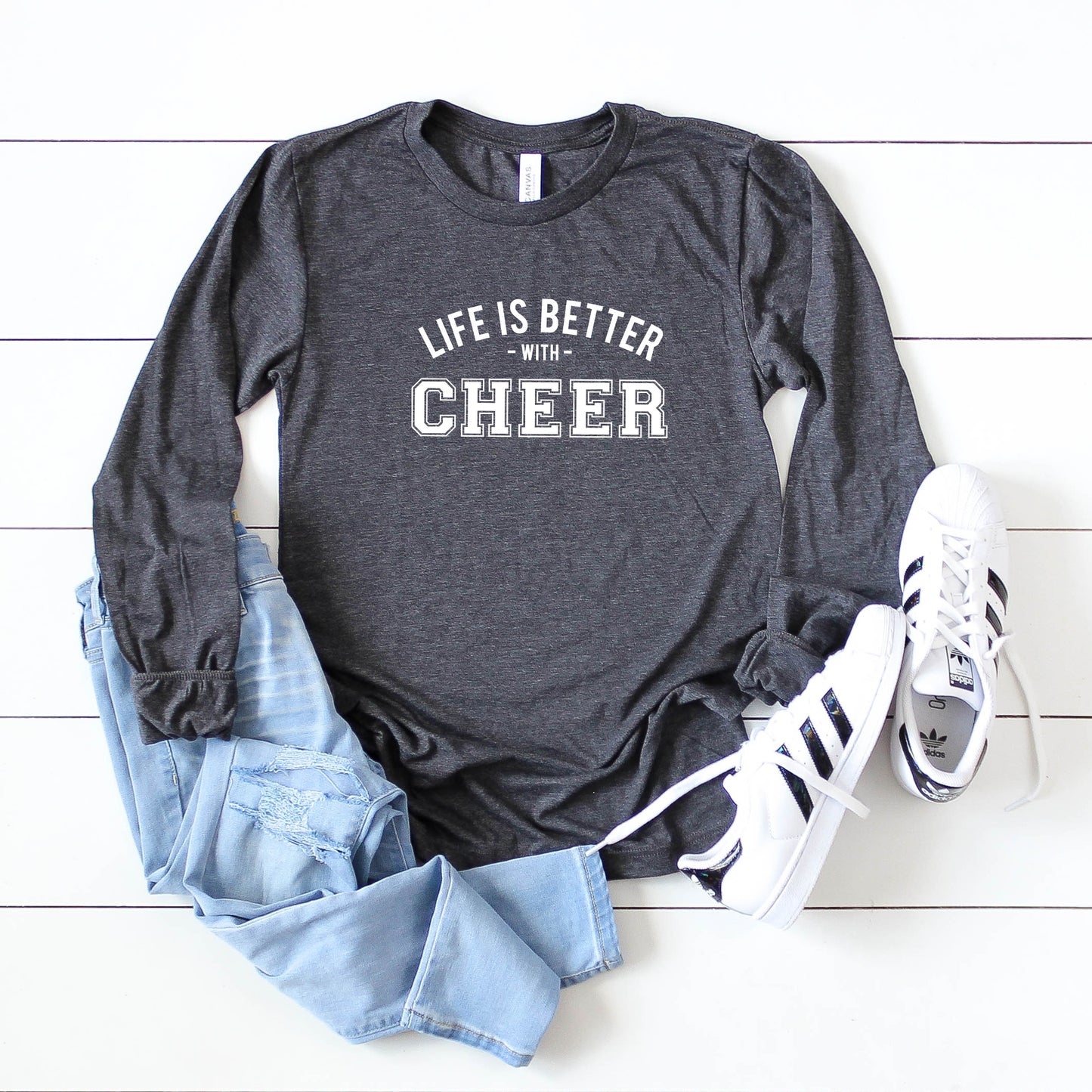 Life is Better With Cheer | Long Sleeve Graphic Tee