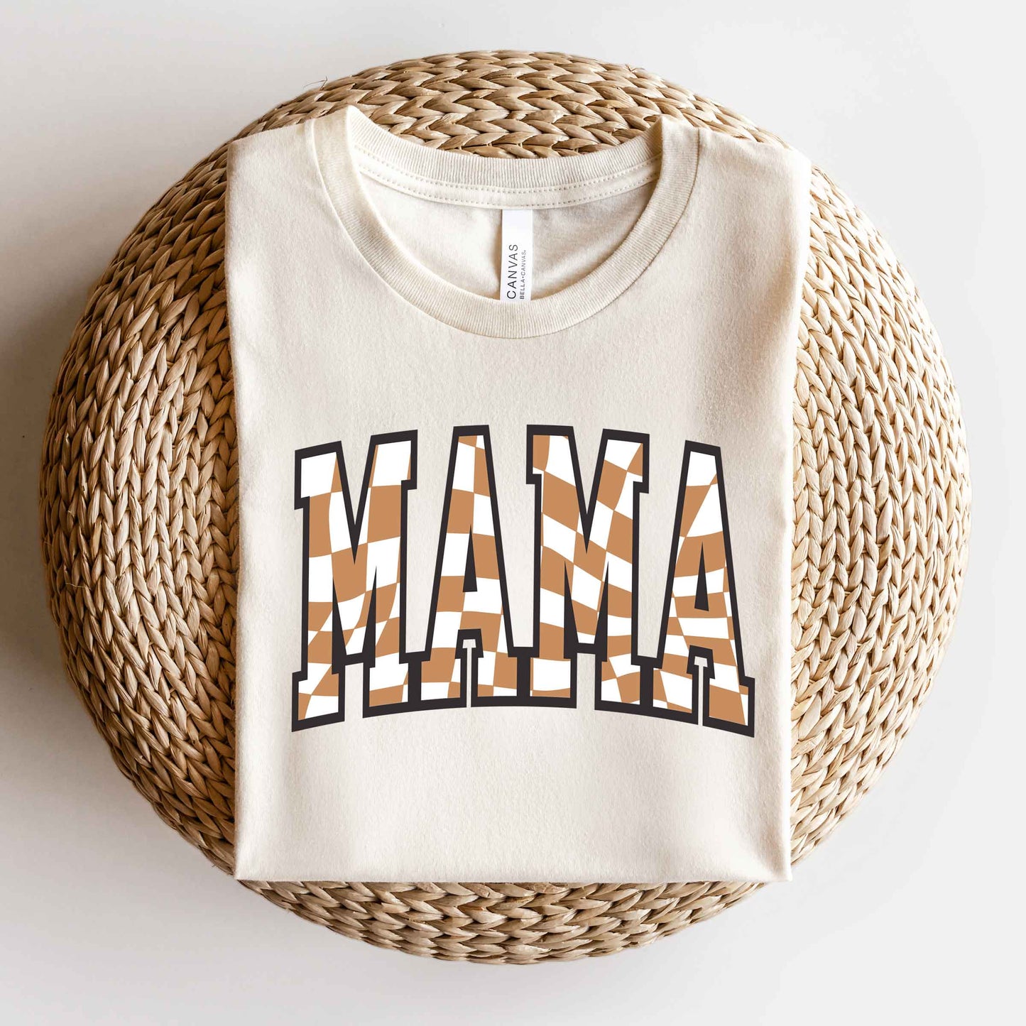 Varsity Checkered Mama | Short Sleeve Graphic Tee