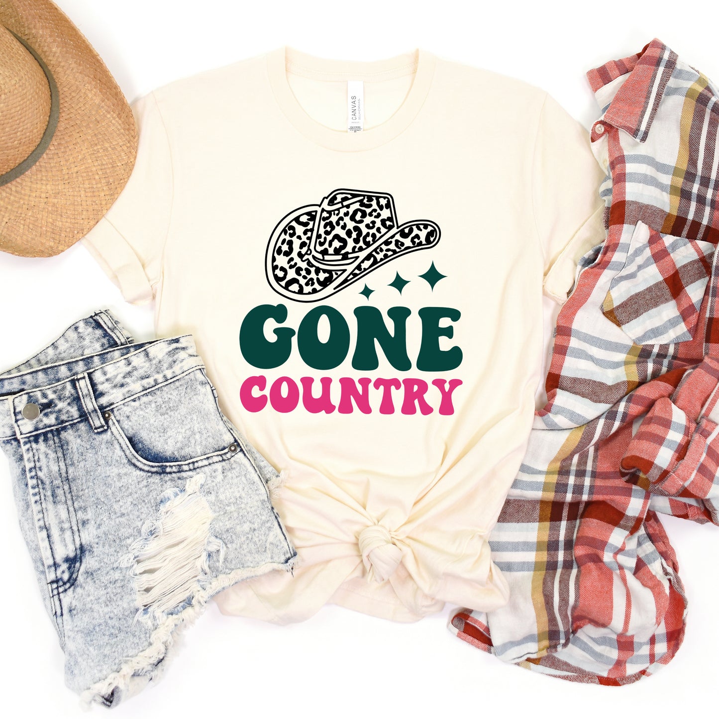 Gone Country Hat | Short Sleeve Graphic Tee