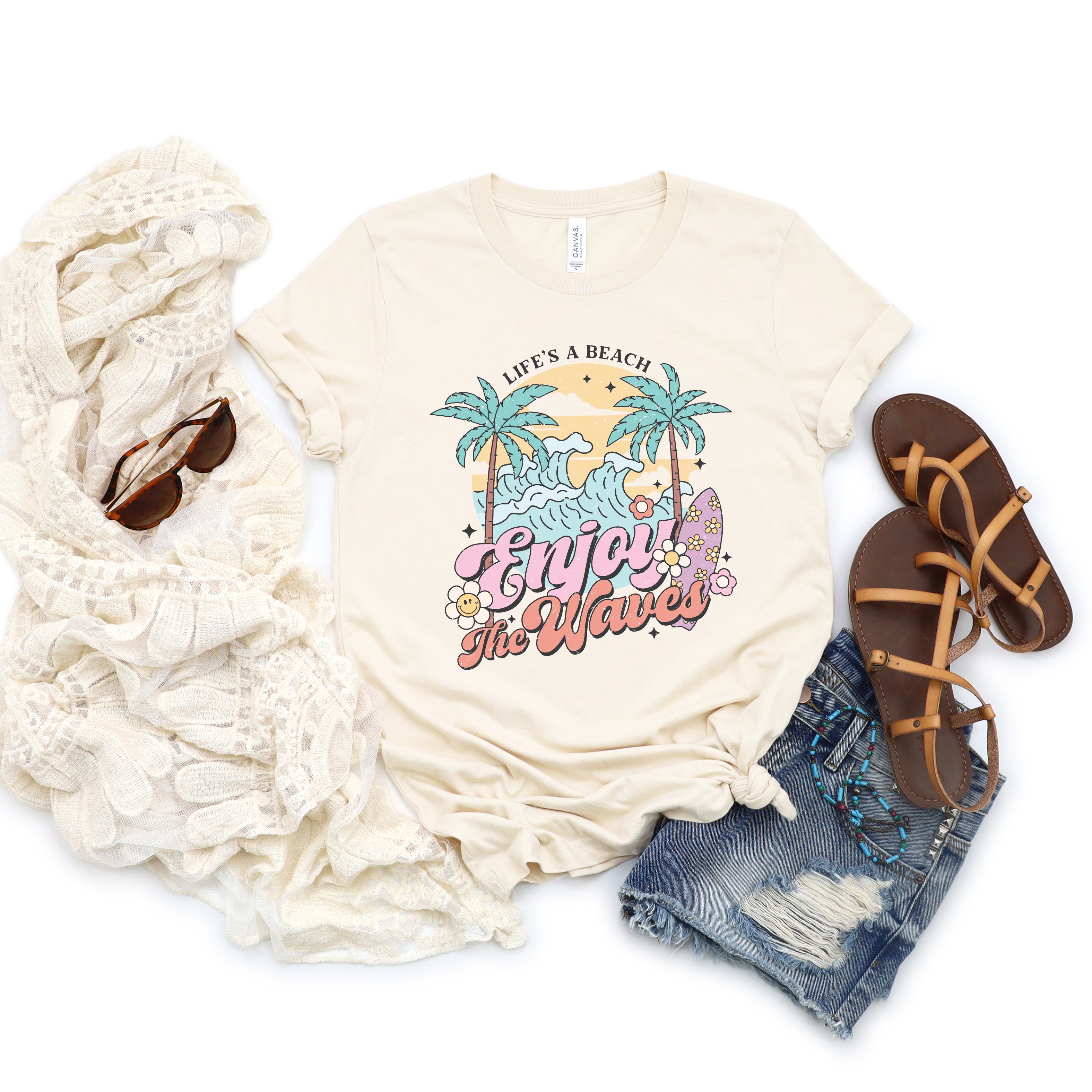 Life's A Beach Wave | Short Sleeve Crew Neck