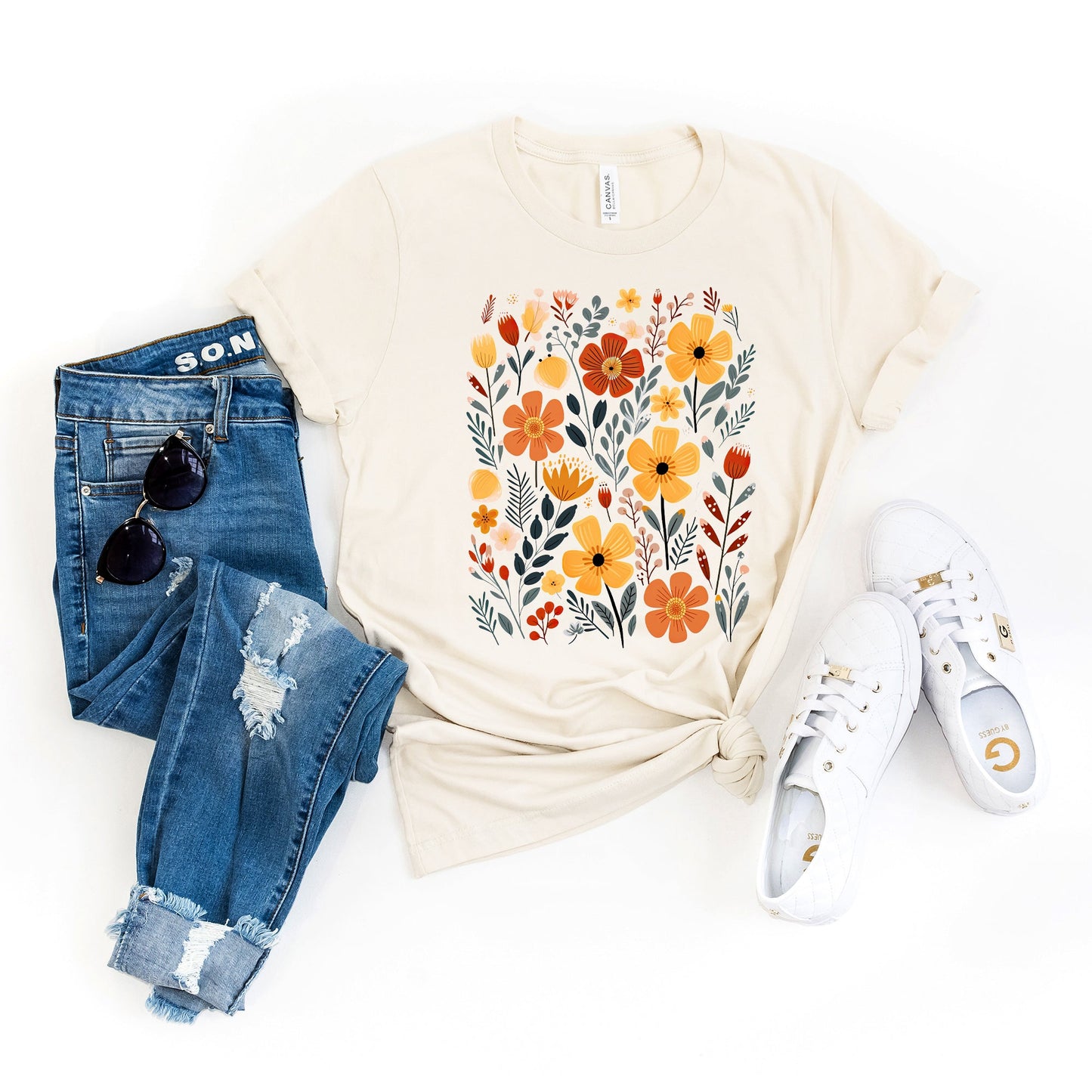 Clearance Nature Wildflowers | Short Sleeve Crew Neck