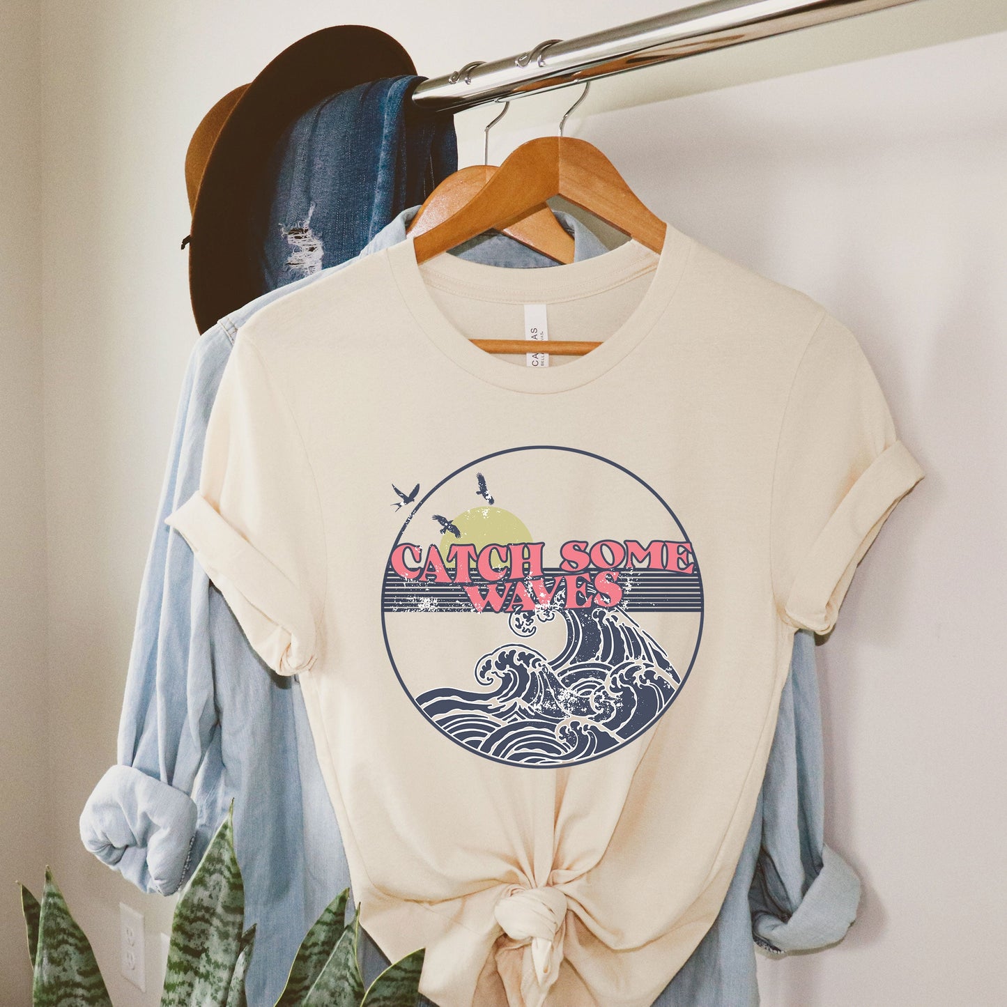 Clearance Catch Some Waves | Short Sleeve Graphic Tee