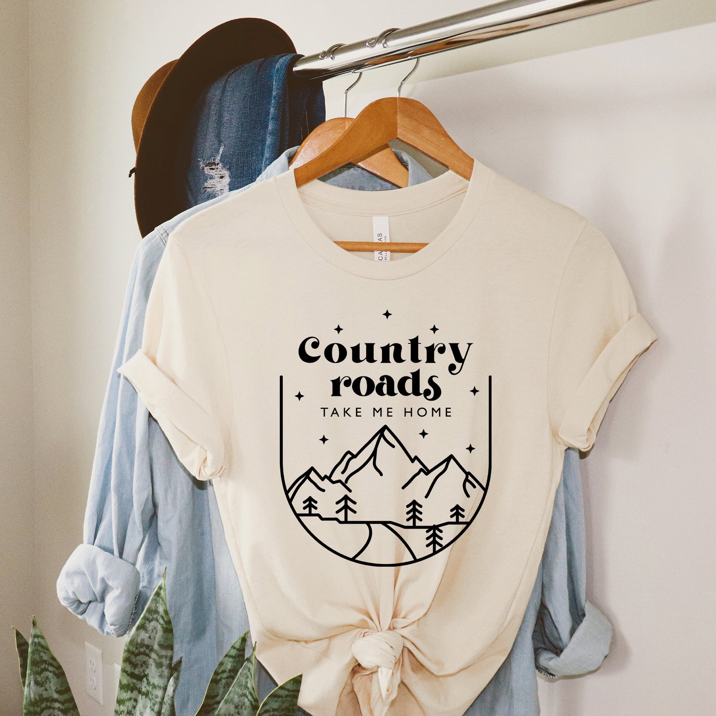Country Roads Mountains | Short Sleeve Graphic Tee