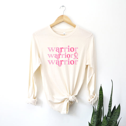 Breast Cancer Warrior | Long Sleeve Crew Neck