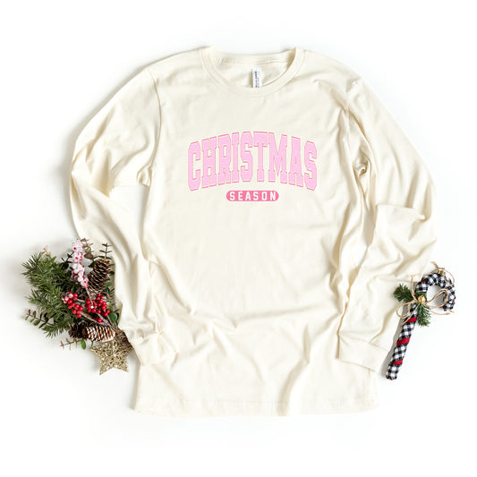 Pink Christmas Season | Long Sleeve Crew Neck