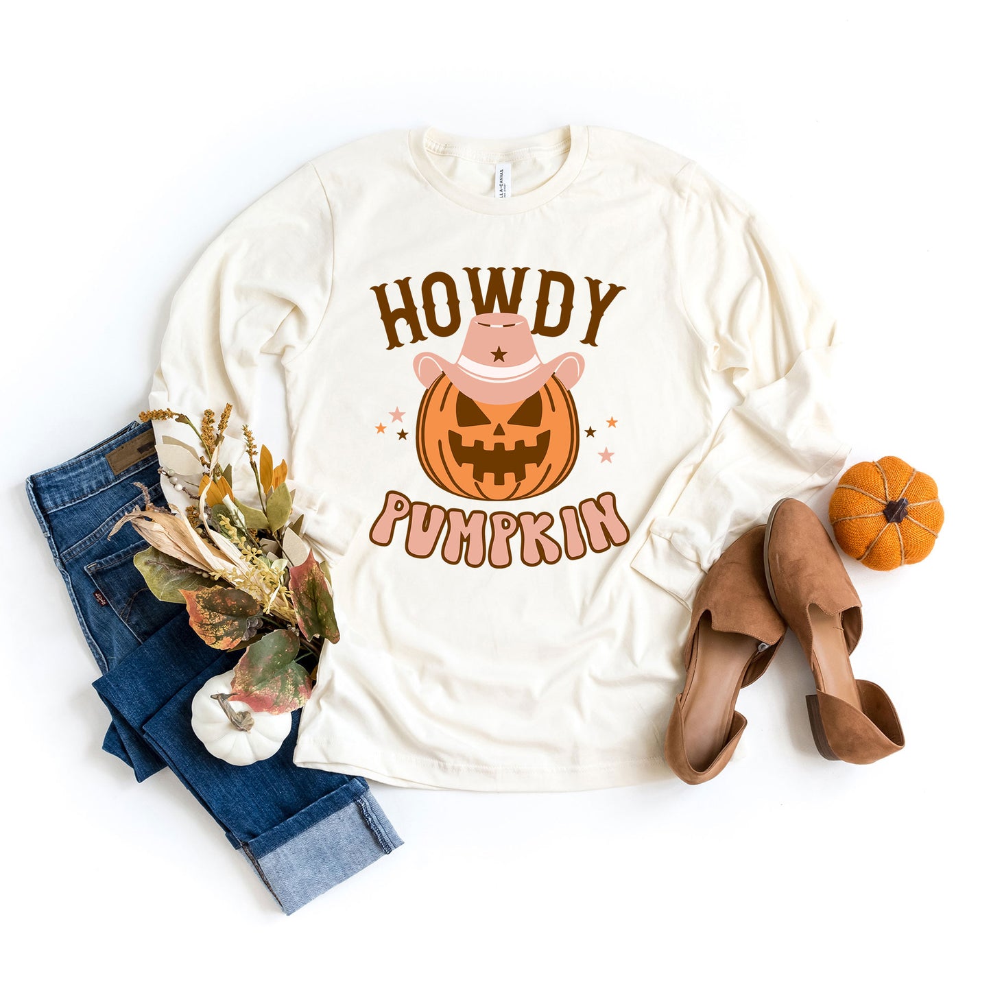 Howdy Pumpkin | Long Sleeve Crew Neck