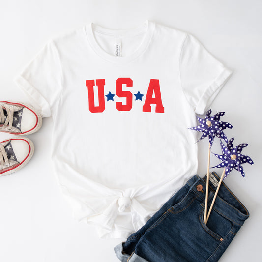 USA Stars Puff | Short Sleeve Graphic Tee