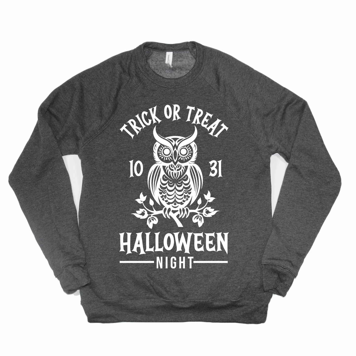 Trick Or Treat Owl | Bella Canvas Sweatshirt