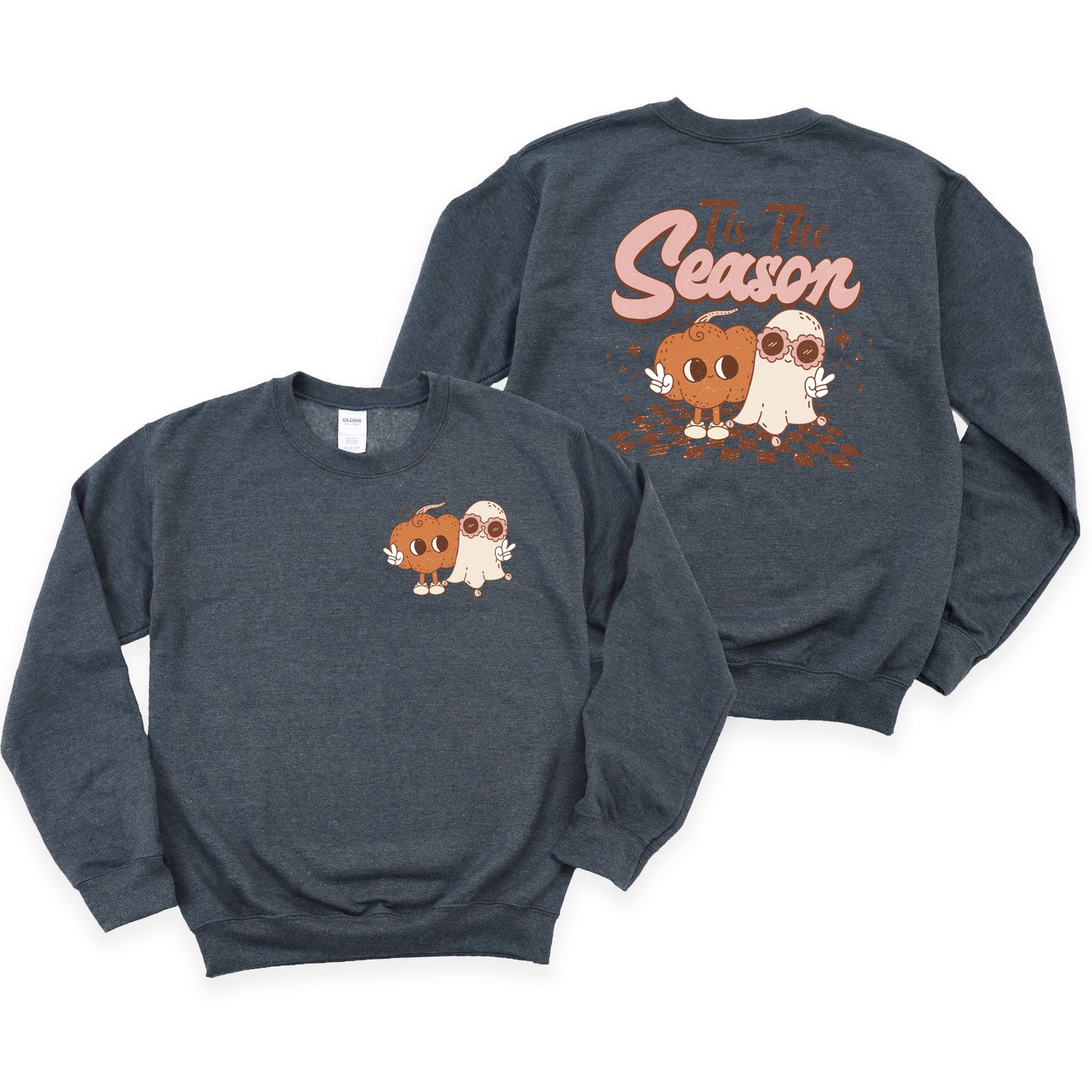 Tis The Season Pumpkin Ghost | Sweatshirt | Front and Back Ink