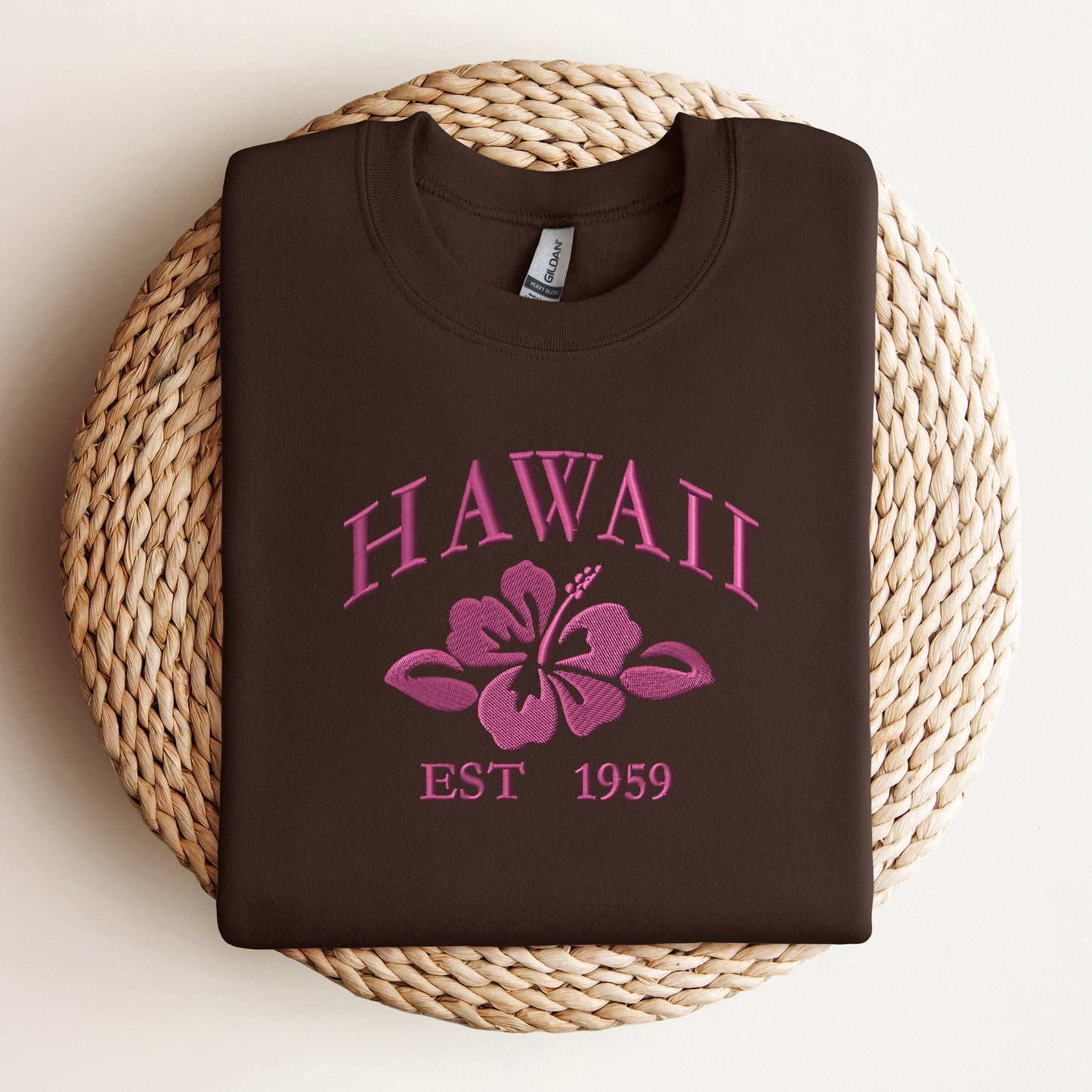 Embroidered Hawaii Flower | Sweatshirt