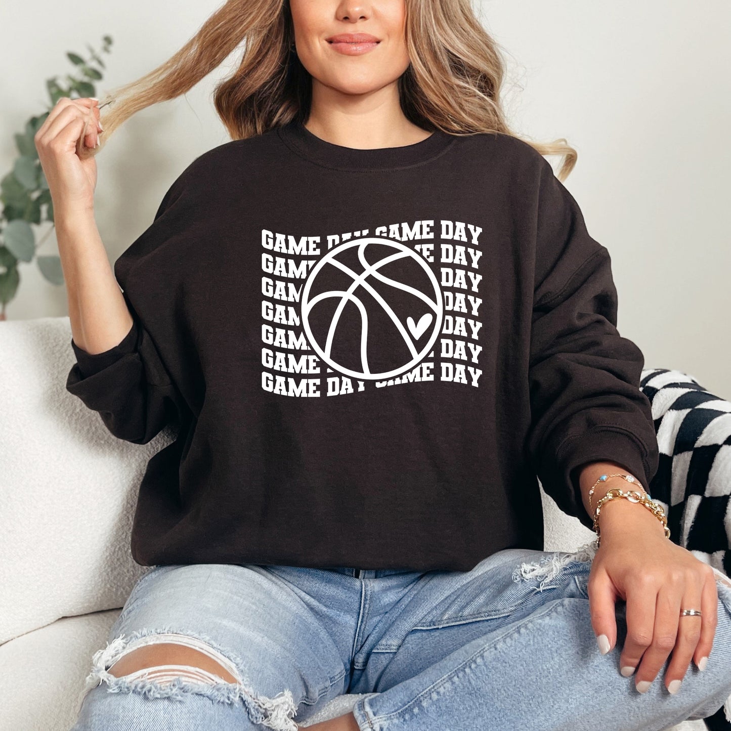 Basketball Game Day Stacked | Sweatshirt