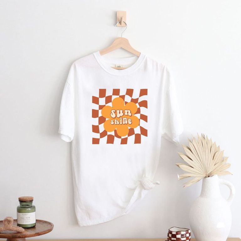 Sun Shine Checkered | Garment Dyed Short Sleeve Tee