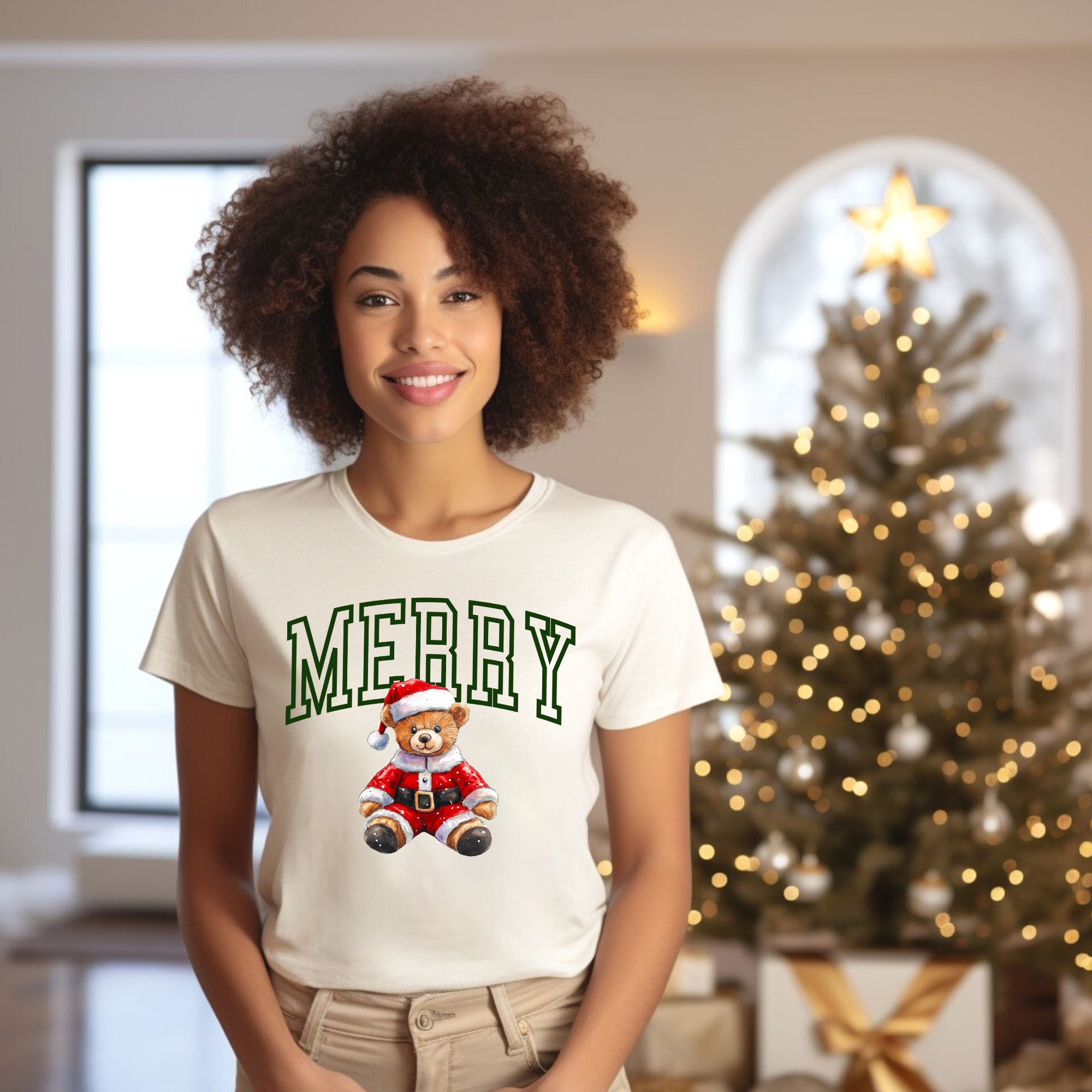 Merry Bear | Short Sleeve Crewneck