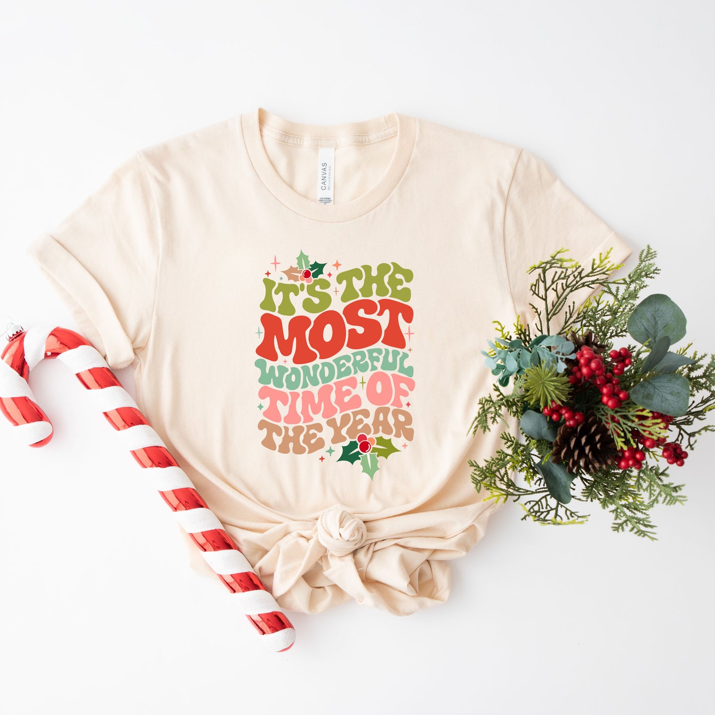 Most Wonderful Time of Year Holly | Short Sleeve Crew Neck