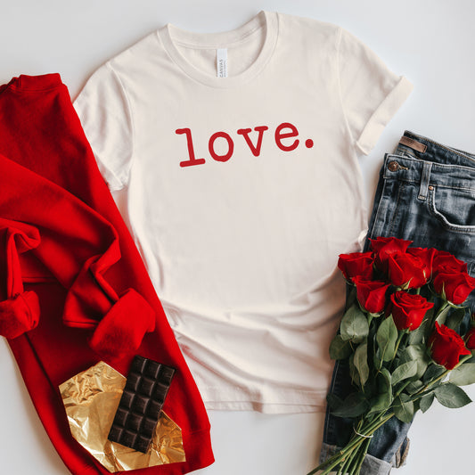 Love Typewriter | Short Sleeve Crew Neck