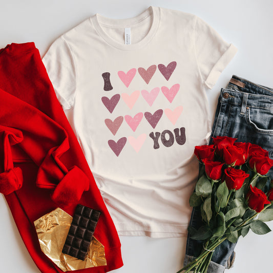 I Heart You Distressed | Short Sleeve Crew Neck