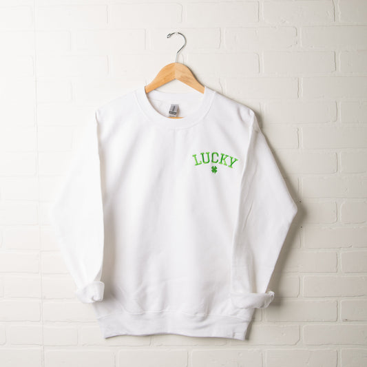 Clearance Embroidered Lucky Clover | Sweatshirt