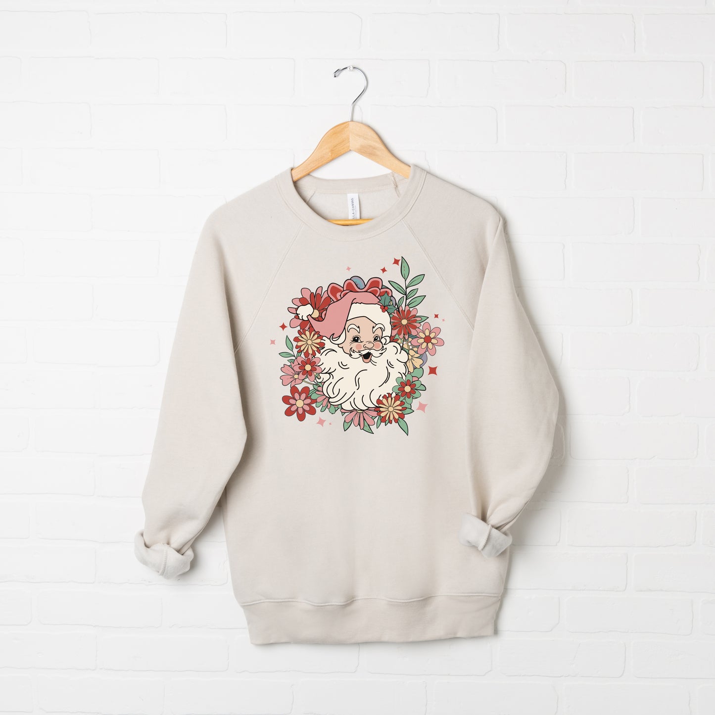 Floral Santa | Bella Canvas Sweatshirt