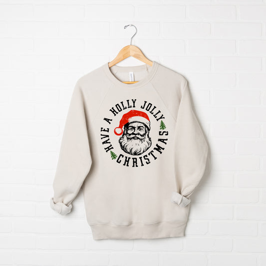 Holly Jolly Santa | Bella Canvas Sweatshirt