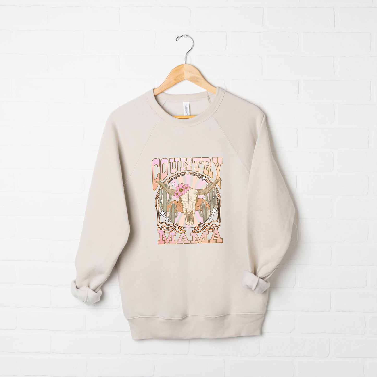 Country Mama Grunge | Bella Canvas Sweatshirt