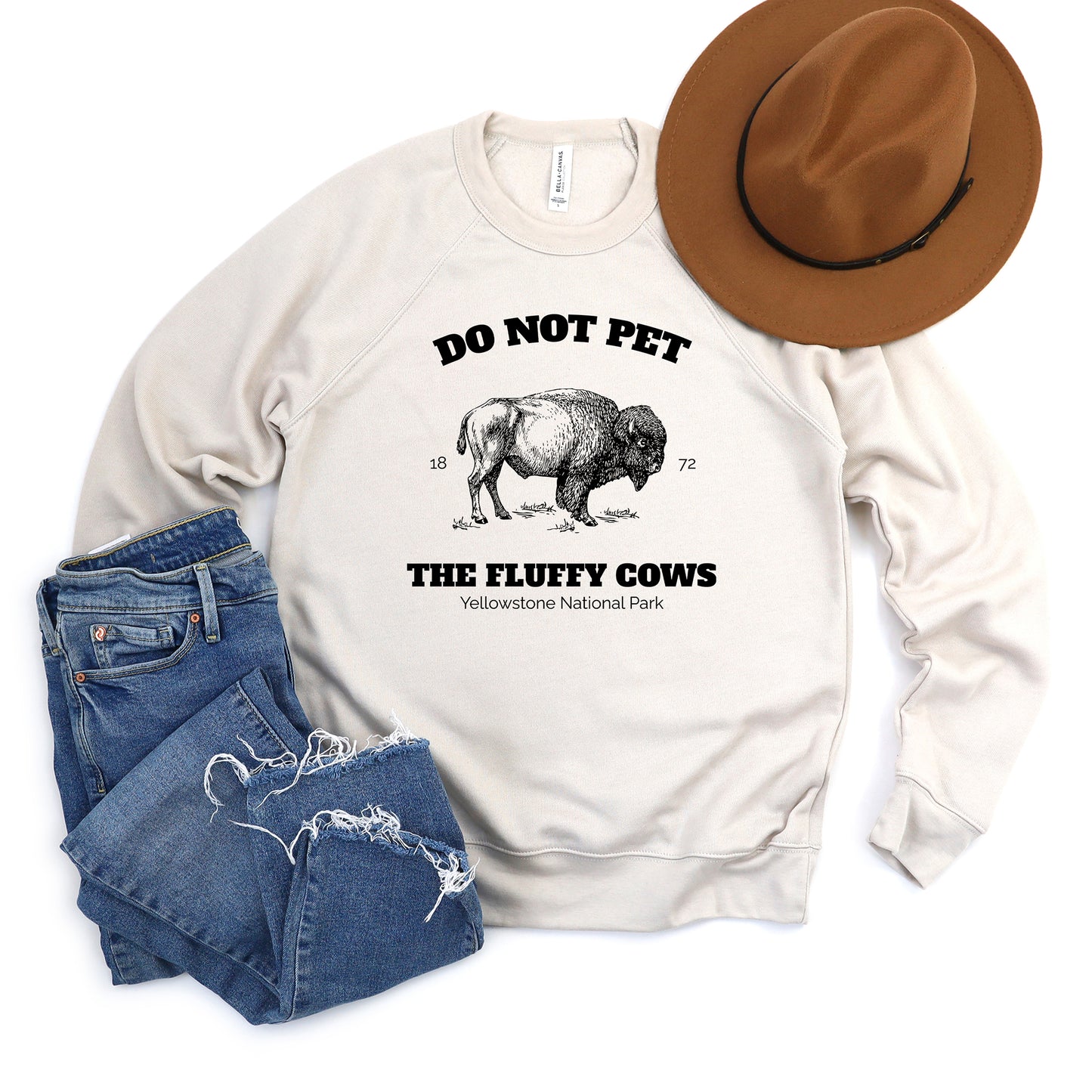 Yellowstone Fluffy Cows | Bella Canvas Sweatshirt