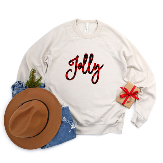 Jolly Plaid | Bella Canvas Sweatshirt