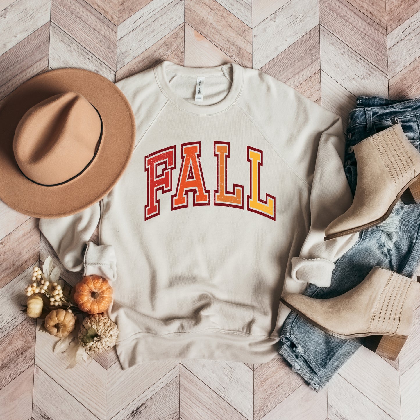 Varsity Fall Ombre | Bella Canvas Sweatshirt