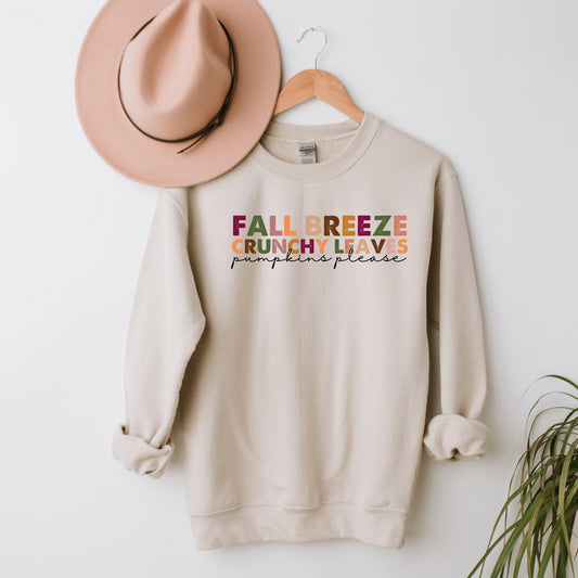 Fall Breeze and Crunch Leaves Colorful | Sweatshirt