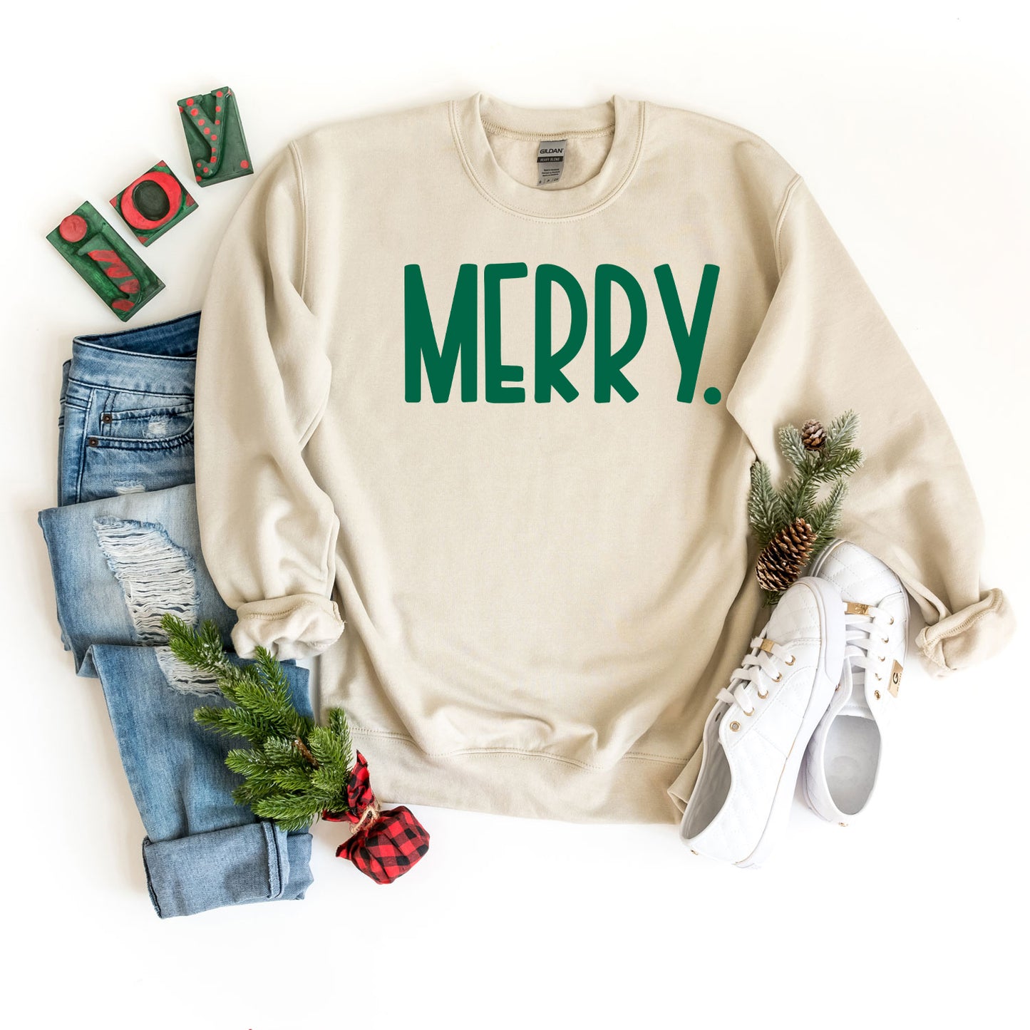 Merry Bold Word |Sweatshirt
