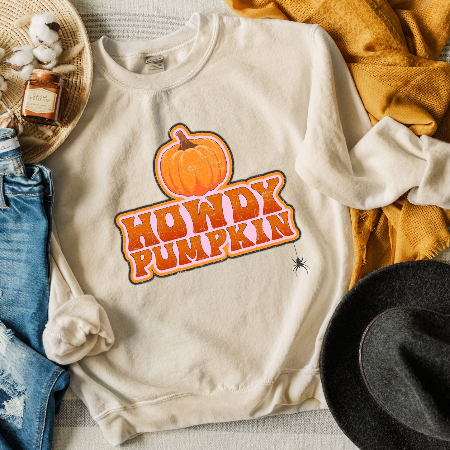 Howdy Pumpkin Stacked | Sweatshirt