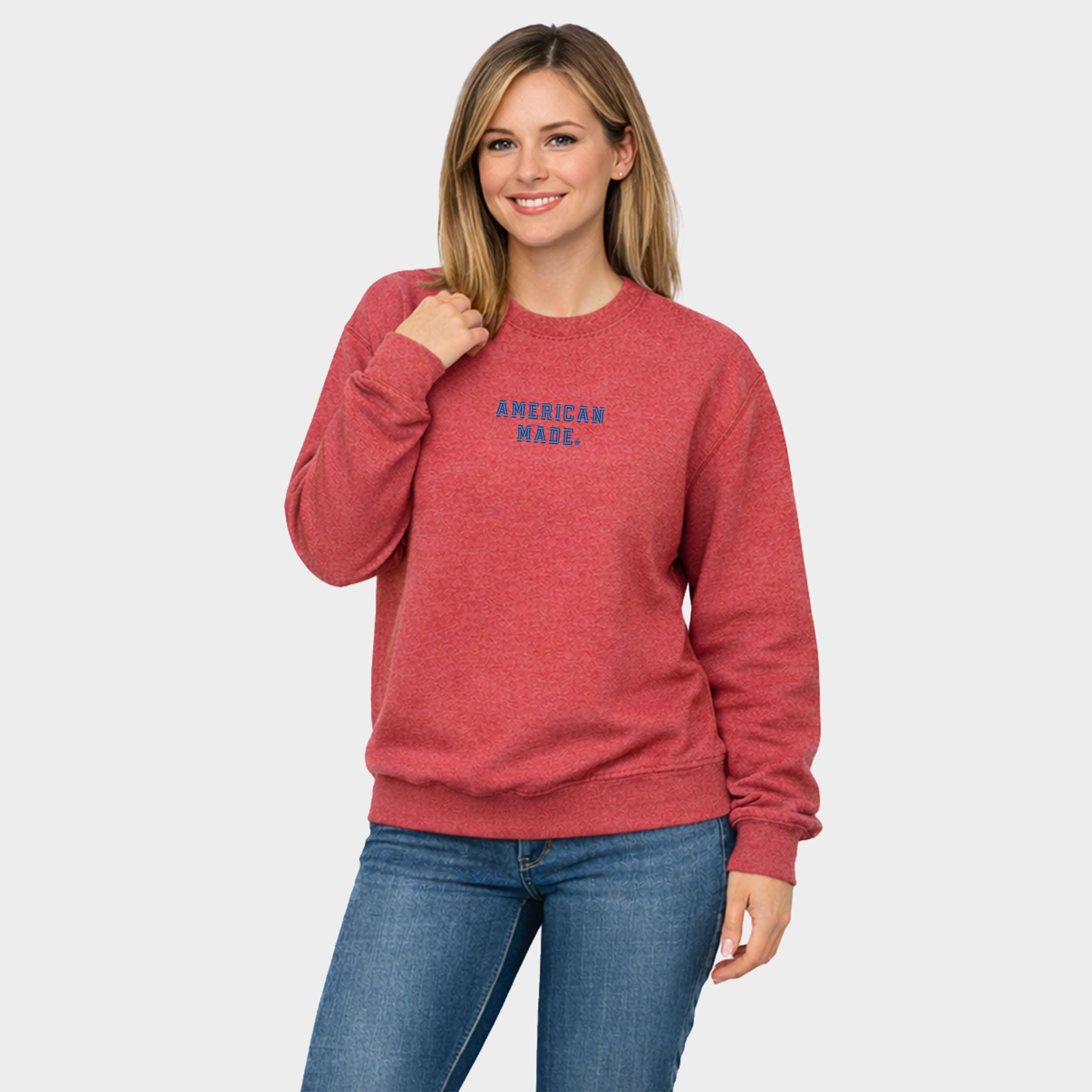 EMB1412ROY_CC-SWT Heather Red