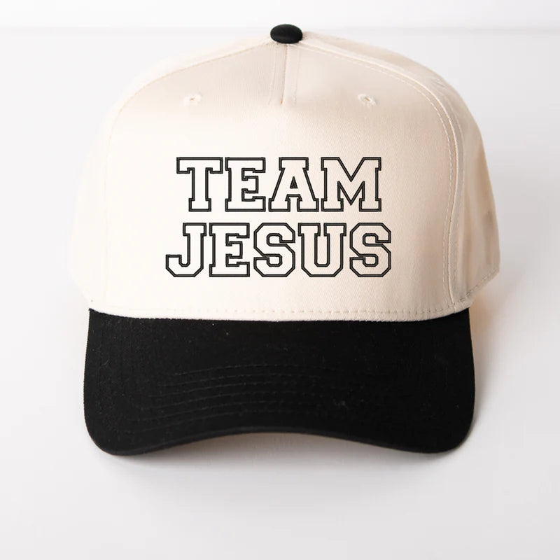 Embroidered Team Jesus - Women's Canvas Trucker Hat